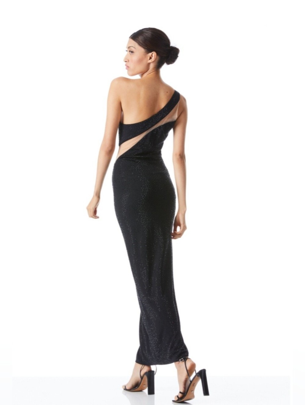 Alice + Olivia Mercedes Embellished One Shoulder long Dress Size 6 $595 - Picture 11 of 13